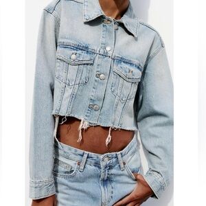 ZARA Cropped Denim Jacket